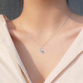 img 1 attached to 🌙 Sianilvera 925 Silver Necklace: Sea Mermaid Crescent Moon Pendant, Ideal Birthday & Christmas Jewelry Gifts for Girls and Women