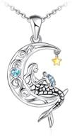 🌙 sianilvera 925 silver necklace: sea mermaid crescent moon pendant, ideal birthday & christmas jewelry gifts for girls and women logo