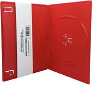 checkoutstore (12) premium slimline single 1-disc dvd cases 7mm (red) logo