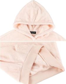 img 1 attached to 👧 ALWAYSONE Girls Oversized Sherpa Sweatshirt with Pocket - Soft Fluffy Coat, Fuzzy Fleece Hoodie for 3-12 Years