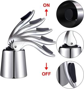 img 1 attached to 🍾 KONGDY Wine Bottle Stopper Set of 3 - Stainless Steel, Reusable Wine Saver Vacuum Bottle Sealer Plug - Expanding Beverage Stopper for Wine and Champagne - Preserves Freshness - 1.6 x 3.7 inches (Silver)