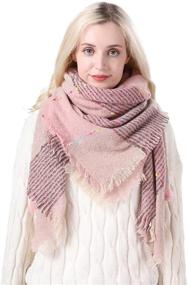 img 4 attached to 🧣 Fashionable Women's Accessories: Chunky Scarves with Tassel - Scarves & Wraps