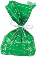🏈 fun express - football field cello bags (dz) - party supplies - cellophane bags - 12 pieces - improved seo logo