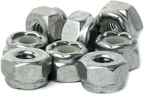 img 1 attached to 🔩 Bridge Fasteners #8-32 Nylon Insert Hex Lock Nuts (100-Pack) Stainless Steel 18-8, Plain Finish