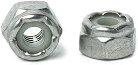 img 2 attached to 🔩 Bridge Fasteners #8-32 Nylon Insert Hex Lock Nuts (100-Pack) Stainless Steel 18-8, Plain Finish