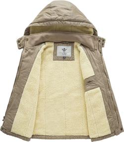 img 2 attached to WenVen Hooded Sherpa 🧥 Cotton Jacket for Boys' Clothing