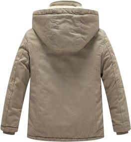 img 3 attached to WenVen Hooded Sherpa 🧥 Cotton Jacket for Boys' Clothing