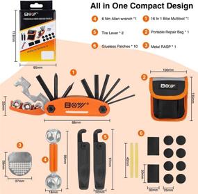 img 3 attached to 🚲 XCH Robots Bike Multitool: Compact 16-in-1 Bicycle Repair Kit with Tire Patch Kit — Portable and Professional Mechanic Emergency Tool for Mountain Bikes (Small)