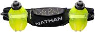 🏃 nathan hydration running belt trail mix plus: adjustable belt with 2 bottles/flask and storage pockets - perfect fit for iphones and smartphones логотип