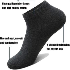 img 3 attached to 🧦 10 Pairs of Women's Black Ankle Casual Thin Low Cut Cotton Athletic Short Socks