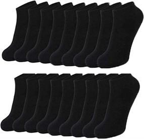 img 4 attached to 🧦 10 Pairs of Women's Black Ankle Casual Thin Low Cut Cotton Athletic Short Socks