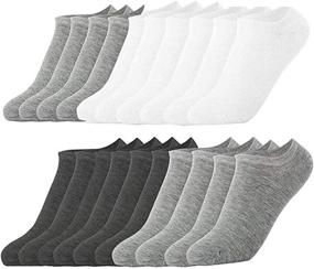 img 1 attached to 🧦 10 Pairs of Women's Black Ankle Casual Thin Low Cut Cotton Athletic Short Socks