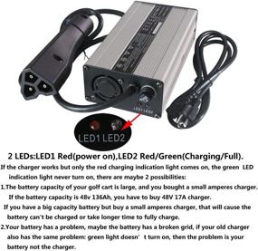 img 1 attached to ⚡ 48V 5A RXV Golf Cart Battery Charger for Ez-Go EZgo TXT with RXV Plug 3 Prong - Abakoo