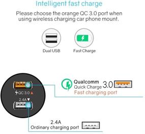 img 1 attached to Быстрый зарядной устройство для автомобиля с технологией Quick Charge 3.0, Squish 5.4A 30W двойной порт USB из алюминиевого сплава для быстрой зарядки iPhone XR/XS/X, Samsung Galaxy S10/S10+ S9/S9+, LG G6 / V30 и других устройств, включая сертификацию UL.