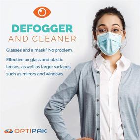 img 1 attached to OptiPak Anti-Fog Microfiber Cloth Wipes for Clear Vision: Glasses, Binoculars, Face Shields, Ski Masks, Swim Goggles - Fog-Free Performance on Eyewear, Mirrors, Lenses, Windows (3 Count)