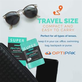 img 2 attached to OptiPak Anti-Fog Microfiber Cloth Wipes for Clear Vision: Glasses, Binoculars, Face Shields, Ski Masks, Swim Goggles - Fog-Free Performance on Eyewear, Mirrors, Lenses, Windows (3 Count)