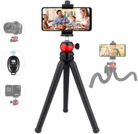 img 4 attached to 📸 Flexible Octopus Phone Tripod with Remote: A Multifunctional Stand for Phones, Cameras, GoPro, and More for Vlogs, Streaming, and Photography