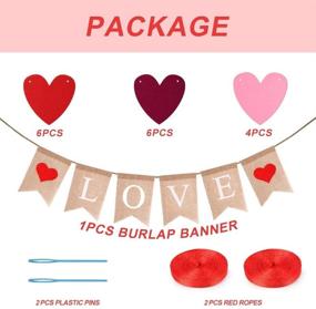img 2 attached to ❤️ Valentine's Day Felt Heart Garland Banner - DIY Red Heart and Burlap Decoration for Home, Wedding, Classroom, Party - Valentine's Day Decorations, Free