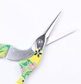 img 1 attached to 🧵 BIHRTC 3.6-Inch Stainless Steel Sharp Tip Classic Stork Scissors Crane Design Sewing Scissors DIY Tools Dressmaker Shears Scissors for Embroidery, Craft, Needle Work, Art Work & Everyday Use (Colorful-1)