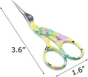 img 3 attached to 🧵 BIHRTC 3.6-Inch Stainless Steel Sharp Tip Classic Stork Scissors Crane Design Sewing Scissors DIY Tools Dressmaker Shears Scissors for Embroidery, Craft, Needle Work, Art Work & Everyday Use (Colorful-1)