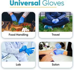img 1 attached to 🧤 Nitrile Gloves - Latex-Free, Powder-Free, Non-Sterile Disposable Gloves for Durable Multi-Purpose Use