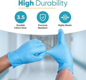 img 2 attached to 🧤 Nitrile Gloves - Latex-Free, Powder-Free, Non-Sterile Disposable Gloves for Durable Multi-Purpose Use