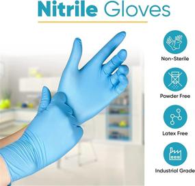 img 3 attached to 🧤 Nitrile Gloves - Latex-Free, Powder-Free, Non-Sterile Disposable Gloves for Durable Multi-Purpose Use