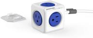 allocacoc powercube extended | 5 outlets, 5ft cable | mounting dock | surge protection | childproof sockets | etl certified | blue электрический блок allocacoc powercube extended | 5 розеток, 5 футовый кабель | крепление настенное | защита от перенапряжения | детская защита розеток | сертифицировано etl | синий логотип