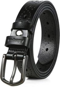 img 4 attached to Leather Belts Women Jeans Black