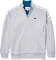 lacoste sleeve sweatshirt silver illumination men's clothing logo
