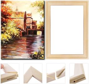 img 4 attached to 🖼️ YCDC Premium Pine Wood Canvas Frame Set: Ideal for Oil Paintings and Poster Prints - DIY Arts Accessory Supply, 16x20 Inch