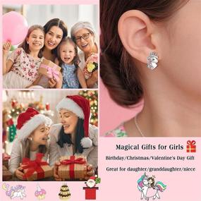 img 3 attached to 🦄 Hypoallergenic Crown Unicorn Earrings – Ideal Birthday & Christmas Jewelry Gift for Girls, Daughter, Granddaughter, Niece