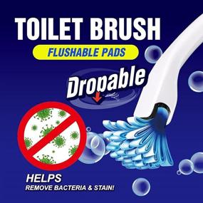 img 2 attached to 🧻 Flushable Refills for Disposable Toilet Brush: Lemon Scent, Stain Removing, Easy to Clean - Includes 8 Flushable Refills