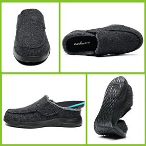 img 3 attached to Men's Indoor Outdoor Loafers Slippers Moccasin Shoes in Slip-Ons