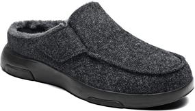 img 4 attached to Men's Indoor Outdoor Loafers Slippers Moccasin Shoes in Slip-Ons