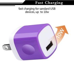 img 2 attached to CIQILY 5-Pack USB Charger: 1A/5V адаптер питания для Phone X 8 7 6 Plus, iPad, Samsung, LG и других устройств