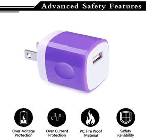 img 1 attached to CIQILY 5-Pack USB Charger: 1A/5V адаптер питания для Phone X 8 7 6 Plus, iPad, Samsung, LG и других устройств