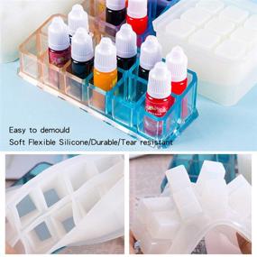 img 1 attached to 🎁 iSuperb 12-Slot Silicone Resin Model Epoxy Casting Jewelry Box for DIY Little Accessories, Lipstick Storage, and Home Decoration