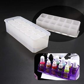 img 4 attached to 🎁 iSuperb 12-Slot Silicone Resin Model Epoxy Casting Jewelry Box for DIY Little Accessories, Lipstick Storage, and Home Decoration