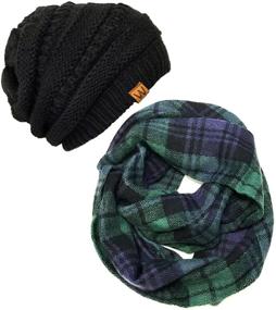 img 4 attached to 🧣 Stylish and Cozy: Wrapables Winter Infinity Beanie in Purple – Perfect Women's Accessories for Cold Weather