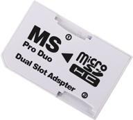 📸 cuziss dual slot microsd micro sdhc adapter for psp sony - enhancing memory stick compatibility logo
