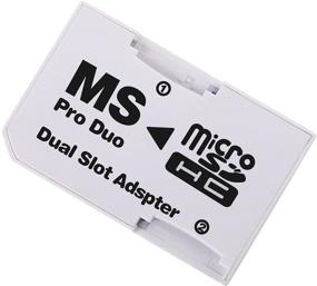 img 4 attached to 📸 Cuziss Dual Slot MicroSD Micro SDHC Adapter for PSP Sony - Enhancing Memory Stick Compatibility