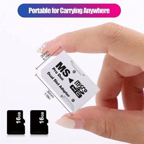 img 2 attached to 📸 Cuziss Dual Slot MicroSD Micro SDHC Adapter for PSP Sony - Enhancing Memory Stick Compatibility