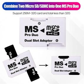 img 3 attached to 📸 Cuziss Dual Slot MicroSD Micro SDHC Adapter for PSP Sony - Enhancing Memory Stick Compatibility