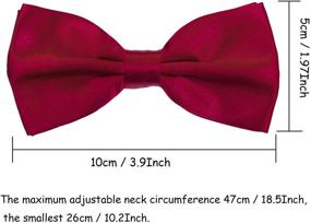 img 1 attached to 👔 Set of 6 Adjustable Pre Tied Bowties - Solid Color Formal Bow Ties for Boys