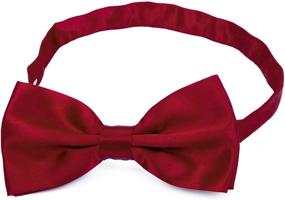 img 2 attached to 👔 Set of 6 Adjustable Pre Tied Bowties - Solid Color Formal Bow Ties for Boys