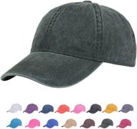 tssgbl vintage cotton washed baseball caps: adjustable unisex hats with low profile, unstructured design - classic retro dad style logo