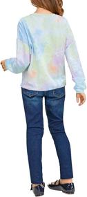 img 1 attached to 👕 Utyful Girls Kids Cute Tie Dye Print Sweatshirt: Stylish Long Sleeve Pullover Tee Tops