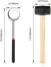 img 3 attached to 🥥 FengWu Coconut Opener - High-Quality Stainless Steel Coco Jack Tool for Young Coconuts - Food Grade Opener Kit with Rubber Mallet