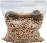 inspirelle 2000pcs 8mm natural wood beads: ideal for craft making & home decoration logo